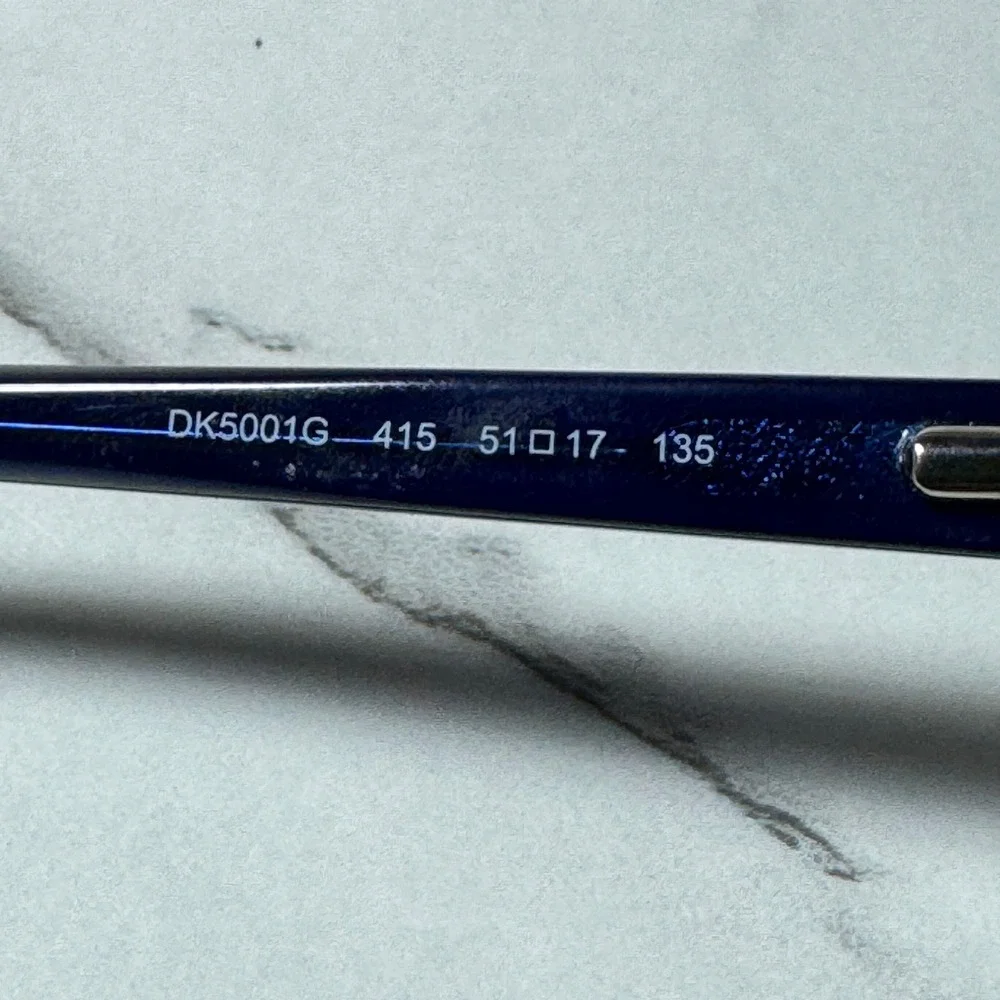 DKNY Eyeglasses Frames Navy Blue Tortoise Rectangular DK5001G 415 51-17-135